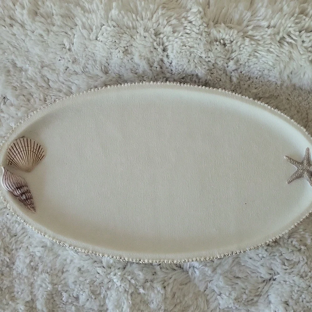 Handpainted Resin 3 Piece Beachy Bath Set